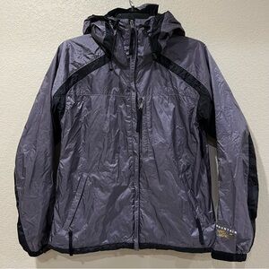 Mountain Hardwear Windbreaker Rain Jacket Hooded Size 8 Nylon Full Zip Purple,